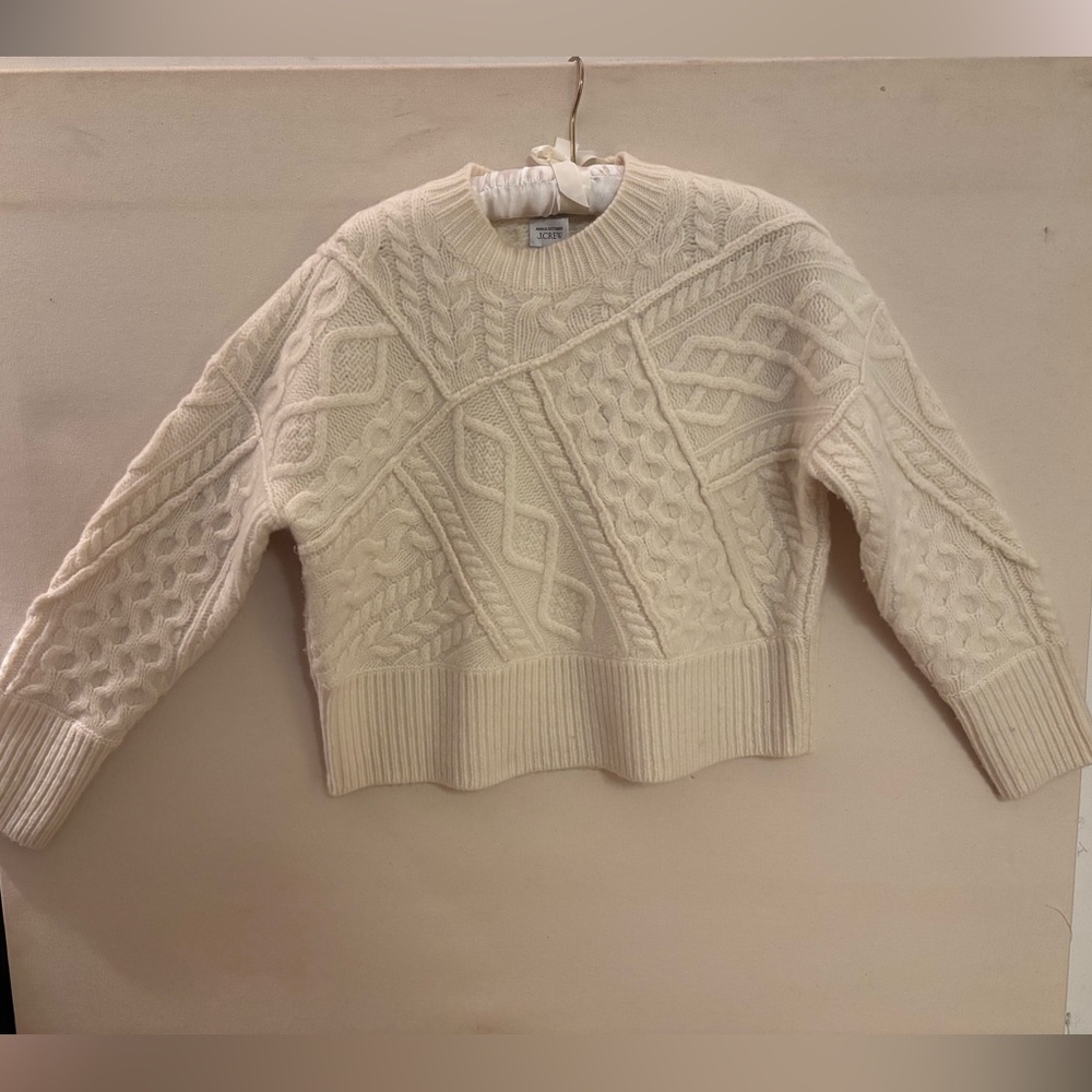 Anna October x Jcrew Cable Knit Cream Sweater XS/S
